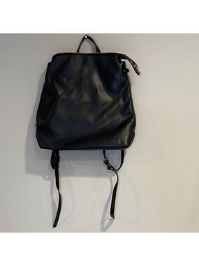 A New Day Black Leather Backpack